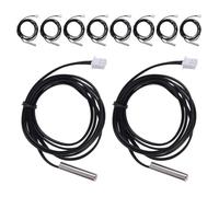 FRCOLOR 10 Pièces Sonde de Température Filaire Ntc Étanche Sonde Numérique de Température Câble en Polymère Noir 1m pour Aquariums et Capteurs Milieux Humides et Immergés