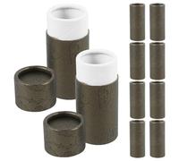 FRCOLOR 10 Tubes en Papier Kraft Cylindriques Vides Couvercle pour Emballage Flacons D'huile Essentielle, Boîte Légère et Étanche pour Usage Personnel, Lot de 10