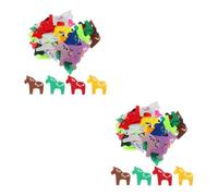FRCOLOR 100 Pièces Adorables Chevaux en Feutre Décorations de Noël | Ambiance de Fête, Symboles, pour Scènes de Réception et Réunions Saisonnières, Style Mignon Couleur Aléatoire