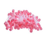FRCOLOR 100 pièces Bâtonnets de Soins Bucco-dentaires Mousse Rose Lot de Nettoyage Doux Bouche Dents Gencives Forme Hexagonale pour Hygiène Orale Quotidienne