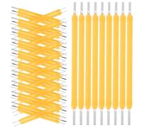 FRCOLOR 100 Pièces Filament LED Dur 3v 38mm 120ma Jaune Éclairage Clair et Résistance aux Chocs pour Réparation de Filament de Lampe Rétro