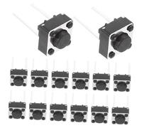 FRCOLOR 100 pièces Interrupteur Poussoir Tactile Bouton Momentané Broches pour Breadboard PCB Facile à Installer pour Projets DIY et Électronique