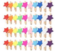 FRCOLOR 100 Pièces Mini Pinces à Linge Colorées en Bois | Épingles Mignonnes, Mini Pince à Linge Décative, Clips Photo pour Tickets et Mémos, Décoration Maison