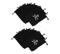 FRCOLOR 100 Pièces Pochettes à Cordon Pirate Sacs de Rangement Durables pour Halloween et Petits Sacs Thème Pirate pour Fête et Stockage de Petits Objets