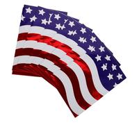 FRCOLOR 100 Pièces Sacs à Bonbons Patriotiques avec Poignées Kraft Cadeau Étoiles et Rayures pour Fête Du et Commémoration des Vétérans Décoration Américaine Rouge Blanc Bleu