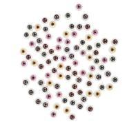 FRCOLOR 100 Pièces Yeux en Acrylique Ronds pour Poupées DIY, Accessoires pour Décorations Dhalloween, Matériau Solide et Facile à Utiliser, pour Créations Artisanales