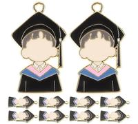 FRCOLOR 10pcs Breloques de Doctorat Breloques Décoratives Porte-clés Bijoux Décoratifs pour Bricolage DIY Bracelet