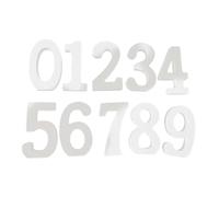 FRCOLOR 10pcs Chiffres en Bois Mdf Blanc de 8 Cm pour Décoration de Table Mariage Moderne, Précision Découpée Peindre, pour Fête D'anniversaire ou Banquet
