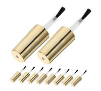 FRCOLOR 10pièces Bouchons De Flacons à Ongles Avec Brosse Douce Petits Bouchons De Remplacement Pour Gel Nail Polish Léger Et Pratique Pour Usage Personnel Et Salon