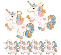 FRCOLOR 10pièces Breloques Licorne Métal Pour Bijoux Colliers Bracelets Porte-clés Kit De Fabrication De Bijoux