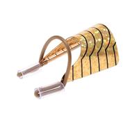 FRCOLOR 10pièces Guide Extension Ongles Aluminium Réutilisable Formes Nail Art Professionnelles Pour Manucure Femmes Moulage Ongles Uv Repères Précis Boîte Dorée