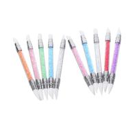 FRCOLOR 10pièces Stylos Sculpteurs pour Ongles Silicone à Double Embout Pinceaux Acryliques pour Motif Gel et Effet