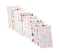 FRCOLOR 11 feuilles Autocollants Auto Adhésifs Décoration DIY Ongles Scrapbooking Cristaux Ronds Acryliques pour Créations Festives et Artisanat