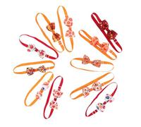 FRCOLOR 11 Pièces Pet Bow Tie Collars Adjustable Small Dog Neckties Autumn Halloween Thanksgiving Pumpkin Maple Leaf Party Accessories for Cats and Puppies