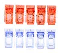 FRCOLOR 12 Pièces à clip pour faux clip à pour studio mini bol de trempage des d'orteil gel d'extension d'ongle outil pinces à Plastique rouge