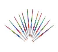 FRCOLOR 12 Pièces Brosse à Ongles Pochoirs à Ongles Pour Nail Art Poignée Porte-ongles Pour Peindre Les Ongles Trousse De Manucure Kit De Décoration D'ongles Vernis à Ongles Manucure Nylon
