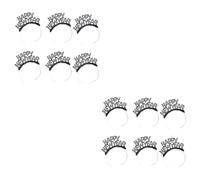 FRCOLOR 12 Pièces cerceau de tête du nouvel an mascarade Bandeau party fiesta fête du Nouvel An Accessoires pour cheveux argentés accessoires de cheveux d'or cerceaux de cheveux de fête