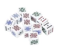 FRCOLOR 12 Pièces Dés De Poker Résistants Carrés Blancs Ensemble De Jeux Drôle Portable pour Fête Et Bar