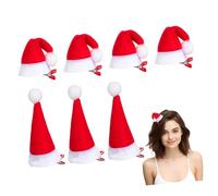 FRCOLOR 12 Pièces Épingle à Cheveux Chapeau De Noël Petits Chapeaux De Père Noël Pinces à Cheveux Filles Pince à Cheveux Mini Bonnet De Noel Épingle à Cheveux De Noël Agrafe Peluche Rouge