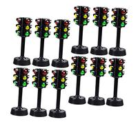 FRCOLOR 12 pièces Jouets Feu Modèle Éducatif Signalisation Routière Garçon Fille Apprentissage Sécurité Circulation Garçon Fille