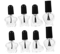 FRCOLOR 12 pièces Lot de Flacons Vernis à Ongles Verre Transparent avec Pinceau Stockage Portable pour Gels avec Couvercle Anti-fuite Adapté Usage Personnel et Professionnel