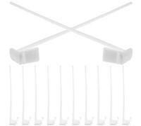 FRCOLOR 12 Pièces Mât de Drapeau en Plastique Blanc pour Voiture et Camion Fixation Facile pour Drapeau pour Fenêtre Décoration de Festival