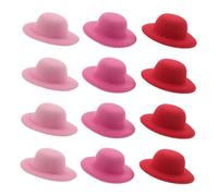 FRCOLOR 12 pièces Mini Hat Hair Barrettes Secure Hold Lightweight Doll Hat Clip For Party And Costume Accessory