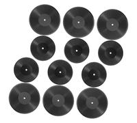 FRCOLOR 12 pièces Mini Phonograph Records Set Realistic Retro Vinyl Decor for Doll Houses Miniature Vinyl Discs for Lovely Mini House Supply and Collectors