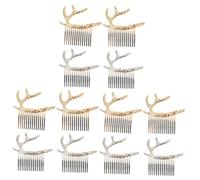 FRCOLOR 12 Pièces Ornement de Noël en poil d'orignal coiffe rétro accessoires pour cheveux de Noël hair charms hair toppers peignes à cheveux décoratifs peigne à cheveux de Noël