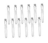 FRCOLOR 12 Pièces pince à cheveux barrettes à cheveux pinces à cheveux pour coiffer pinces à cheveux en forme de canard Pinces à cheveux en métal barrette à cheveux Acier inoxydable Silver