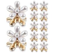 FRCOLOR 12 Pièces Pince à Cheveux Mini Fleur avec Perles pour Coiffure Élégante Accessoire Léger et Résistant pour Fixer la Frange Quotidien