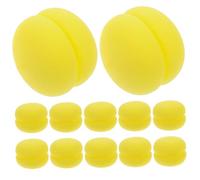 FRCOLOR 12 Pièces rouleau éponge wavy hair fers à boucler hair toppers foam roller rouleaux pour cheveux éponge douce pour le visage outil de coiffure accessoires pour cheveux Yellow