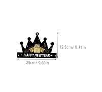 FRCOLOR 12 Pièces Year Party Paper Crown Hats With Strings Easy DIY Assembly For All Ages Festive Year's Eve Decoration And Photo Props