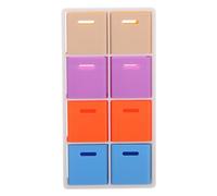 FRCOLOR 12 pour Maison de Poupée, Étagère Miniature Modulable avec 8 Compartiments, Accessoires pour Mini Maison de Poupée, Solution Organisée pour Jouets et Décoration