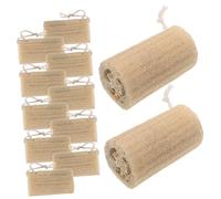 FRCOLOR 12pièces Éponges de Luffa Naturelles Paquet Exfoliantes pour Bain Morceaux de Luffa pour Gommage Corporel Robuste