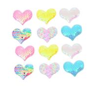 FRCOLOR 12pièces Glitter Heart Hair Clips for Kids Barrette Hair Accessories for Girls