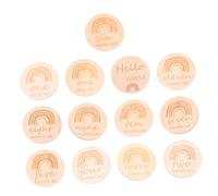 FRCOLOR 13 pièces Cartes Garçon Fille Double Face Naturel Cartes Mois Naissance pour Photos Souvenirs et Né