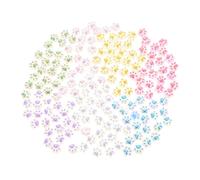 FRCOLOR 140 Pièces Miniature Resin Decorations Glow in The Dark Animal Paw Figurines for Fairy Garden Dollhouse Micro Landscaping and Party Décor