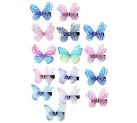 FRCOLOR 15 Pièces Barrette en tulle hair charms hair toppers decoration fete briller pinces à griffes pour cheveux épais pince à cheveux accessoires de cheveux pour femmes Cristal