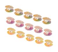 FRCOLOR 15 pièces Shell Decoration Glow in The Dark Tiny Shells with Pearls Resin Craft for Desktop Decor and Fish Tank Accessories