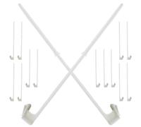 FRCOLOR 15pcs Support Drapeau pour Vitre Voiture en Plastique Blanc, Angle Réglable et Résistant la Déformation, pour Véhicule sans Drapeau