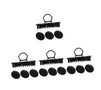 FRCOLOR 16 Pièces masseur de tête shampouineuse shampoing dop laveur de cheveux pour laver les cheveux petite brosse à shampoing brosse de pour cheveux masseur de cheveux Black