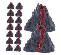 FRCOLOR 16 pièces Modèle de Miniature avec Effet Lave Réaliste Figurines Volcaniques Plastique pour Décoration Micro Paysage Compact et Détail Authentique