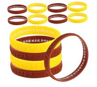 FRCOLOR 16pièces Bracelets Réutilisables Silicone Avec Design Sanskrit Unique Ajustables Et Confortables Pour Hommes Et Femmes Pour Événements Quotidien