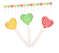 FRCOLOR 18 Pcs Ballons de Fête Candyland Transparent Forme de Coeur Accessoires Photo Ludiques pour Mariages et Événements Intérieurs et Extérieurs