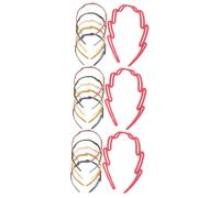 FRCOLOR 18 Pcs Bandeau à dents givré hair band hair charms headband hair topper accessoire fete bandana lenceria de femme coiffure femme bandeaux féminins décoration de cheveux Plastique
