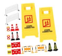 FRCOLOR 18 pcs Jouets Éducatifs Garçon Fille Panneaux Signalisation Cônes Circulation Apprentissage Sécurité Jeu Construction