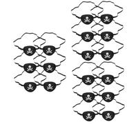 FRCOLOR 18 Pcs masque pour un seul oeil Cache-œil pirate Cache-œil pour amblyopie Cache-œil ajustable accessoires cache-œil paresseux masque pour les yeux pour l'amblyopie Black