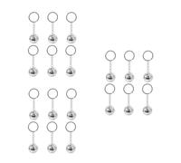 FRCOLOR 18 Pcs Porte-clés Boule Disco Miroir Argenté, Mini Pendentif | Léger et Portable, Design Boule Miroir, Plastique Réutilisable et Alliage de Zinc, pour Fêtes et Décorations