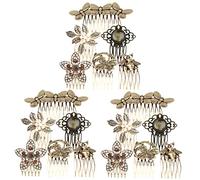 FRCOLOR 18 Pcs Rétro Diamants Peigne À Cheveux Cheveux Peignes Latéraux Coiffures De Mariage Peignes À Cheveux Épingle À Cheveux Décorative Accessoires Pour Femmes Perle Accessoires De